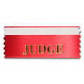 1-5/8"x4" Horizontal Stock Title Ribbon W/ Tape (Judge)